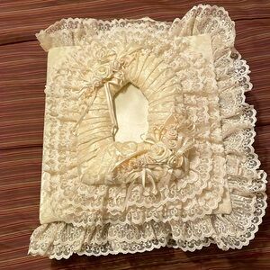 Hand made lace & satin wedding album